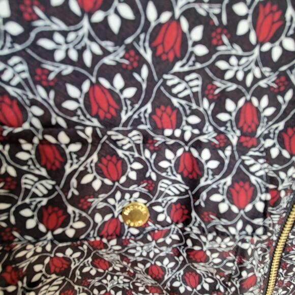 MICHAEL MICHAEL KORS Plus Size Floral Print Full Front Zip Blouse Women Sz P/L - Picture 6 of 7